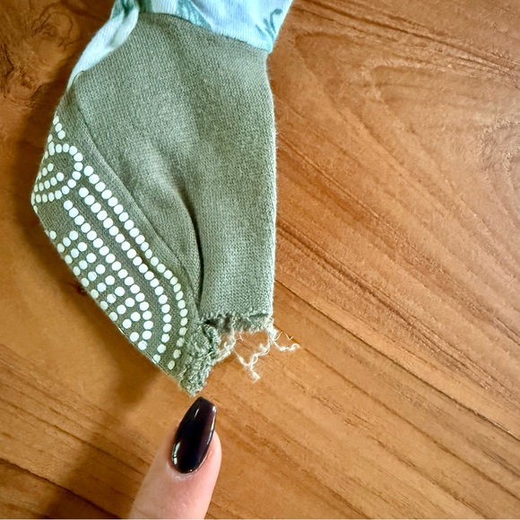 Set of 2 - BURT’S BEES 100% Organic Cotton Footed Pajamas, Navy Stripe/Mushrooms - Picture 2 of 4